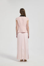 Blush Velvet Collar Set