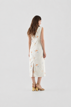 Rosé Lumière Floral Midi Dress