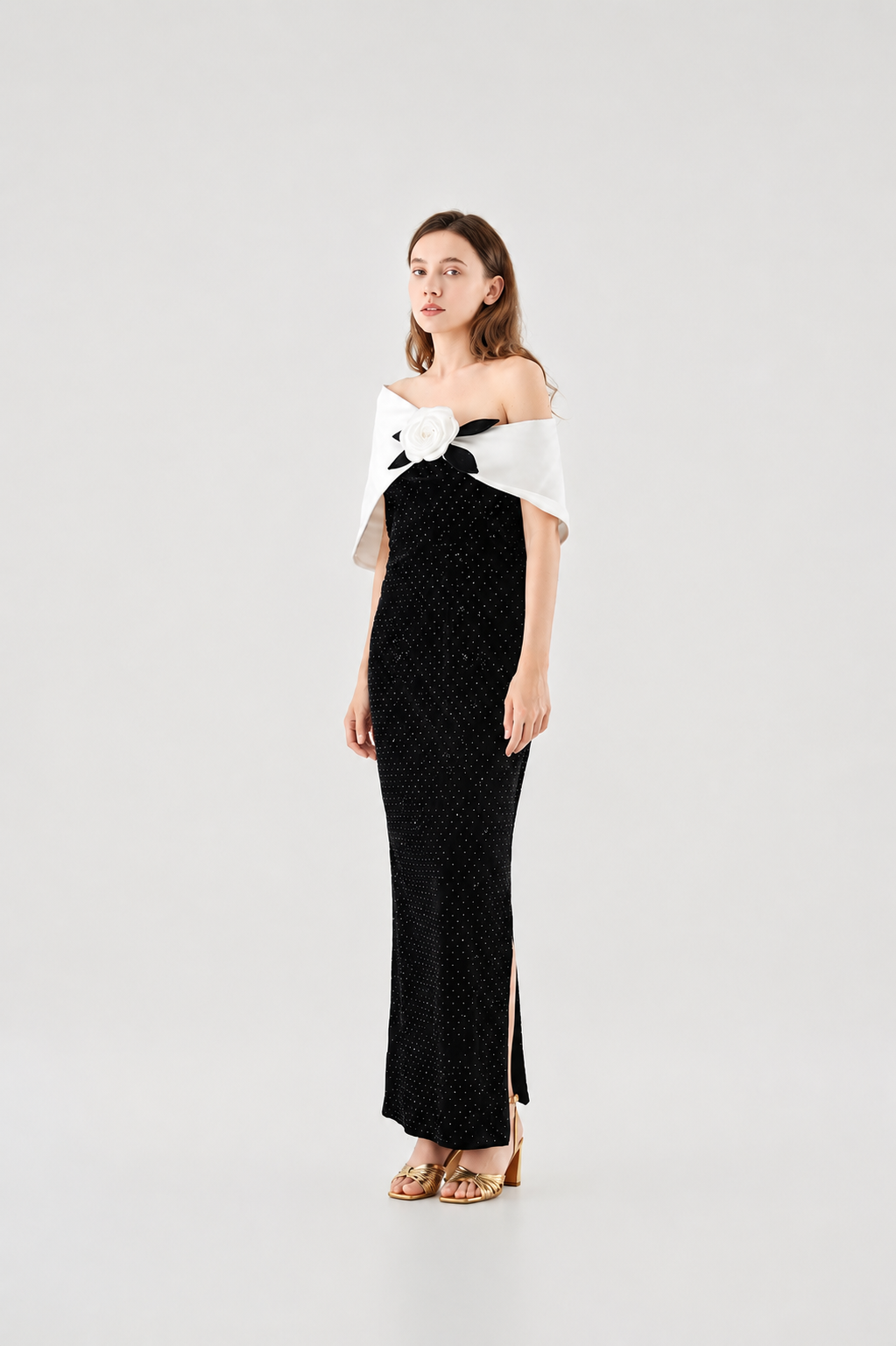 Noir Camellia Gown