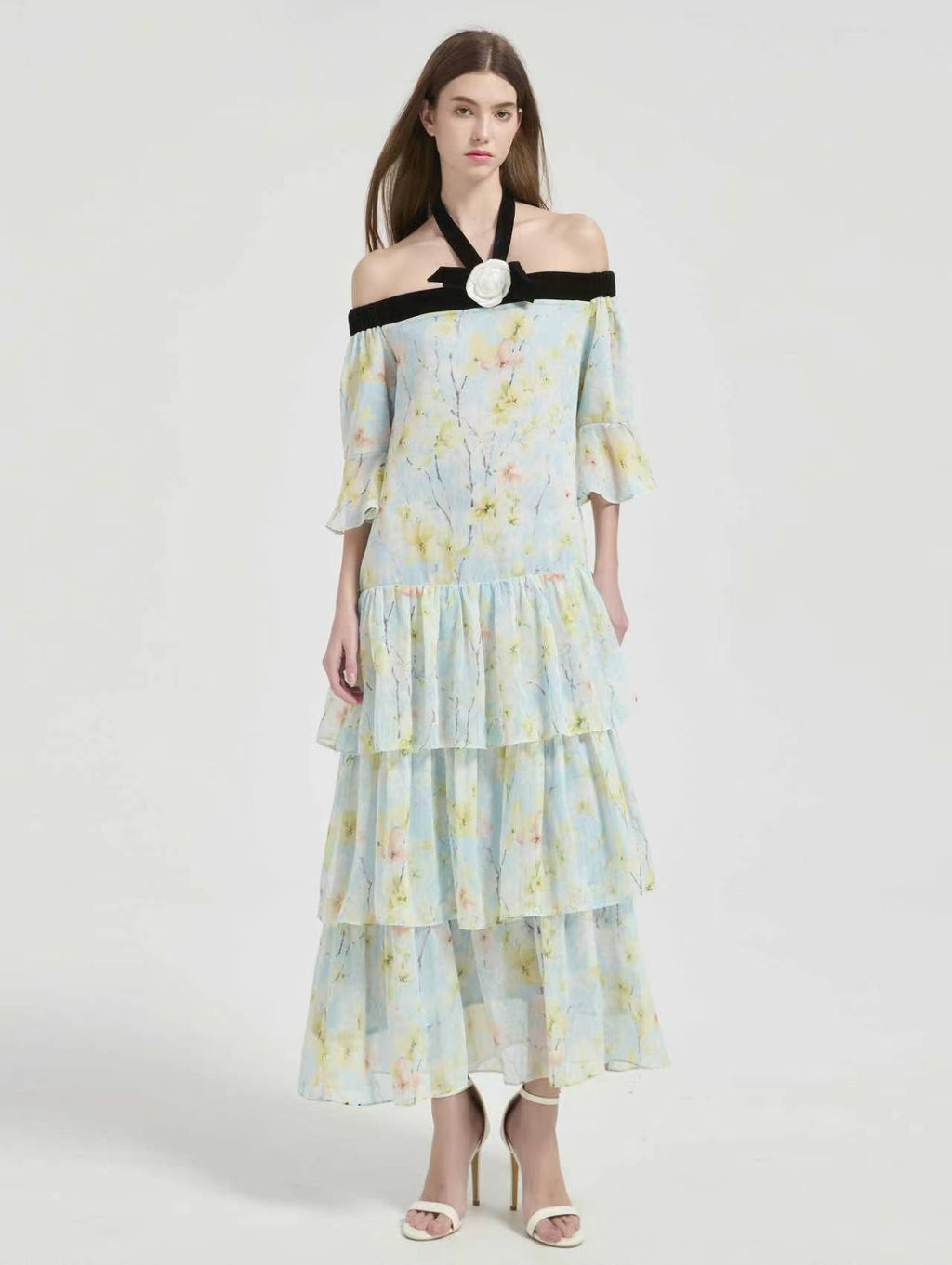 Azure Bloom Dress