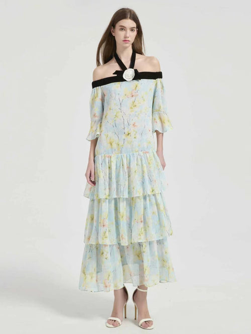 Azure Bloom Dress