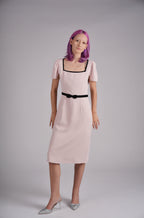 Rose Noir Bow Midi Dress