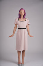Rose Noir Bow Midi Dress