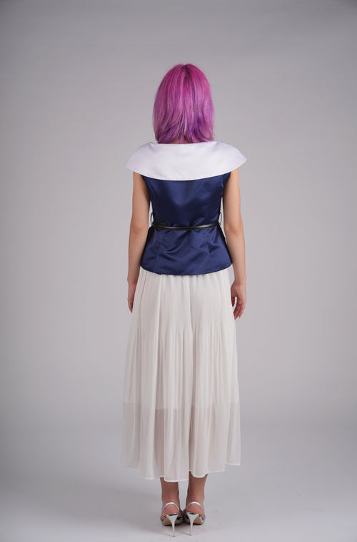 Étoile Marine Pleated Maxi Skirt Set