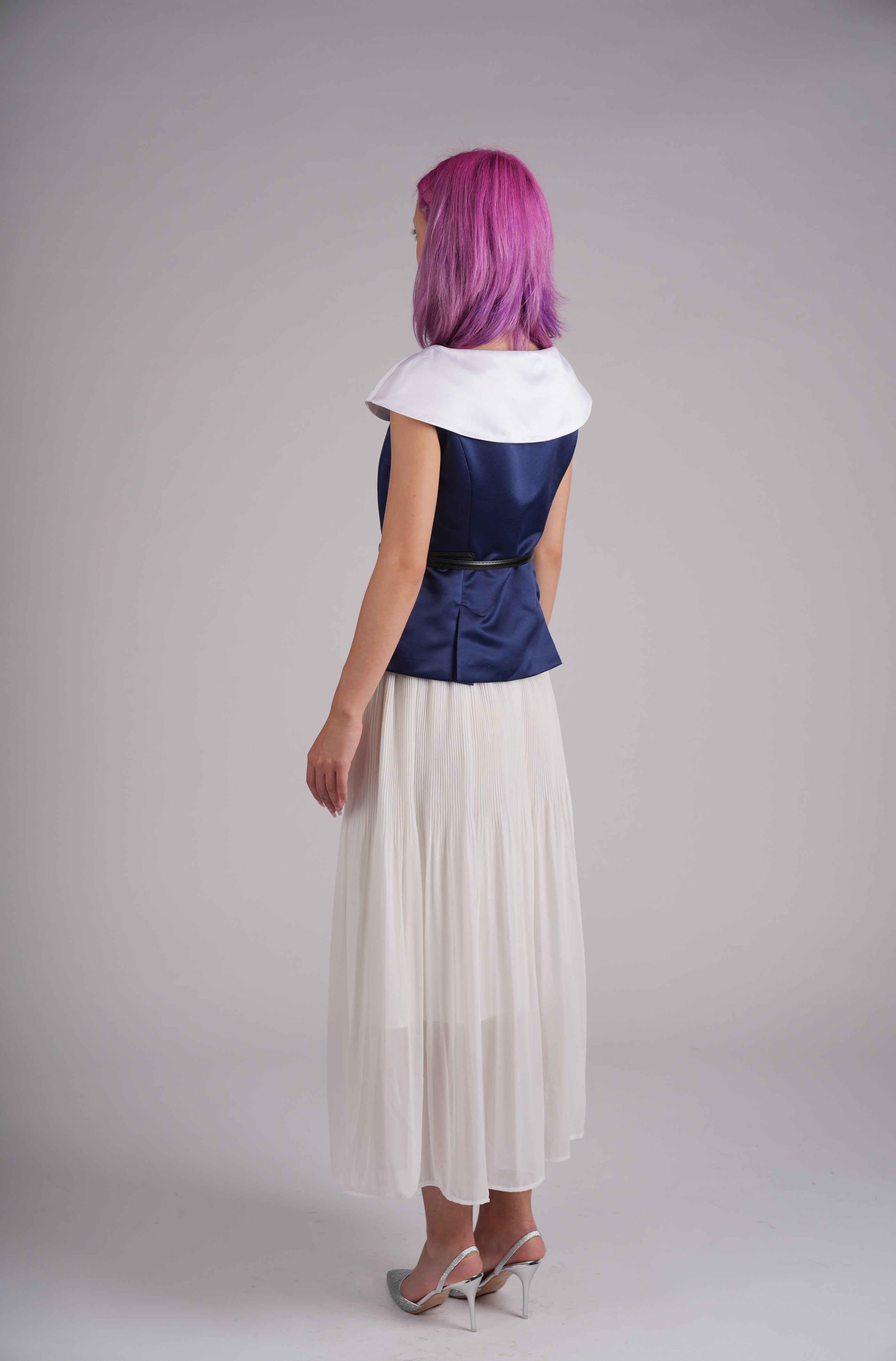 Étoile Marine Pleated Maxi Skirt Set