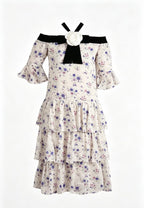 Violette Garden Tiered Midi Dress