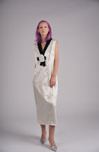 Camellia Noir Embroidered Midi Dress