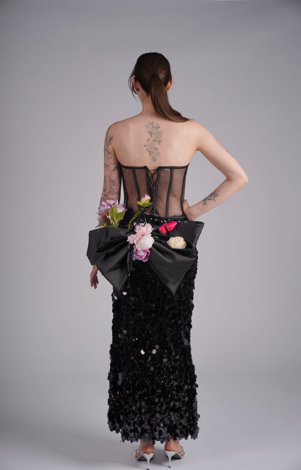 [PRE-ORDER] Nocturne Fleur Corset Sequin Gown