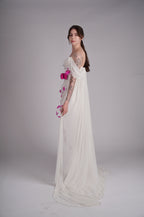【PRE-ORDER]】Éclat Fuchsia Cape Gown