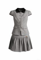 Lune Argent Pleated Mini Skirt Set