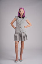 Lune Argent Pleated Mini Skirt Set