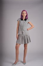 Lune Argent Pleated Mini Skirt Set