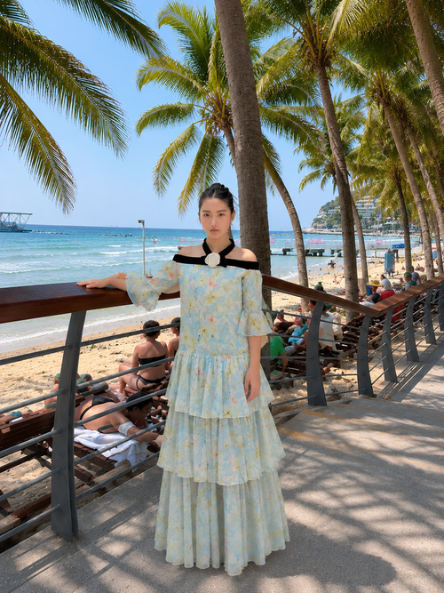 Azure Bloom Dress
