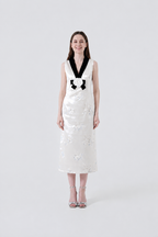 Ivory Butterfly Bloom Midi Dress