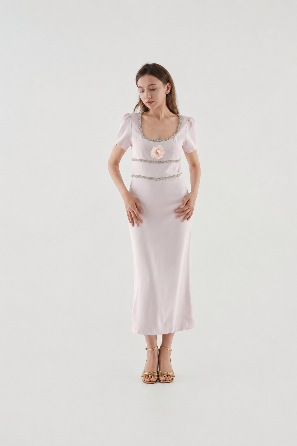 Blush Camellia Gown
