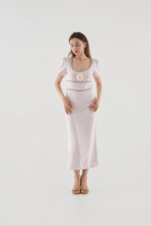 Blush Camellia Gown